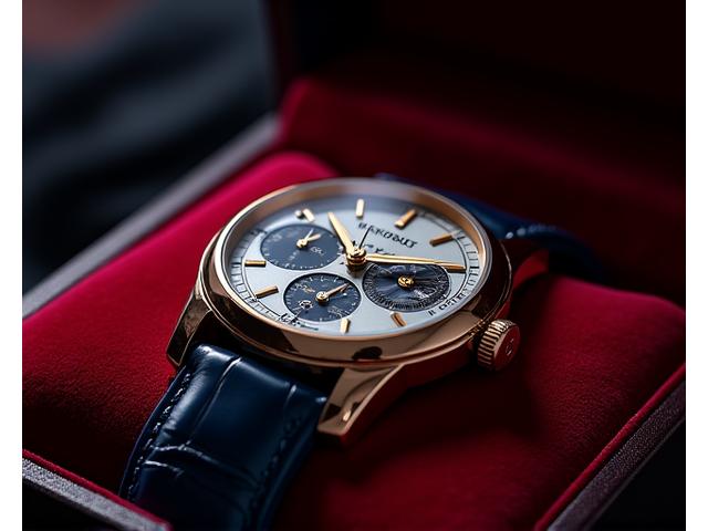 A rare, limited-edition timepiece displayed in a luxurious velvet case